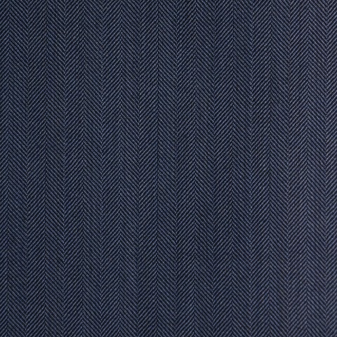 BLUE - GREY HERRINGBONE WOOL BLEND