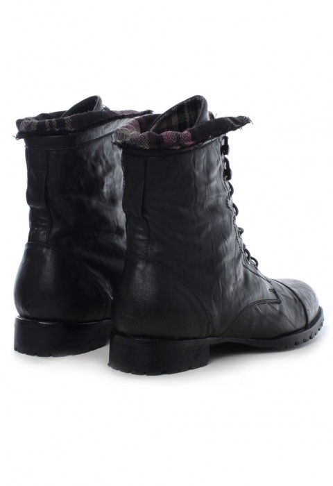 รองเท้าบูทซับในผ้าทอลาย