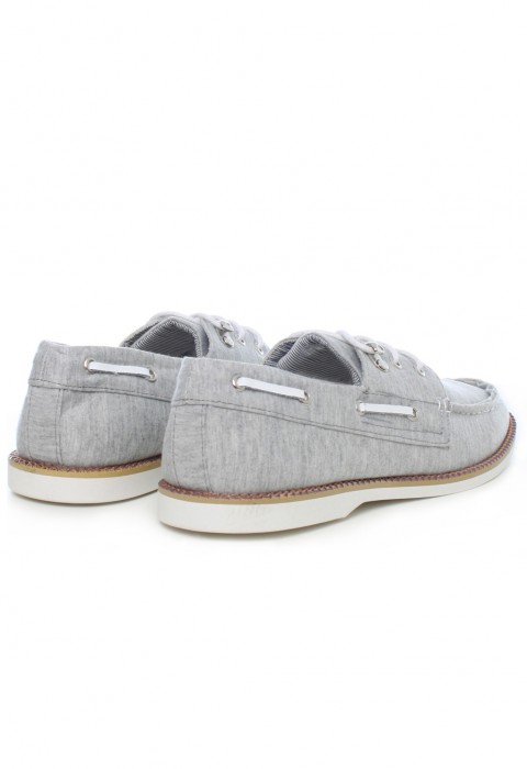 รองเท้าผ้าโบ้ทชูส์สีเทา