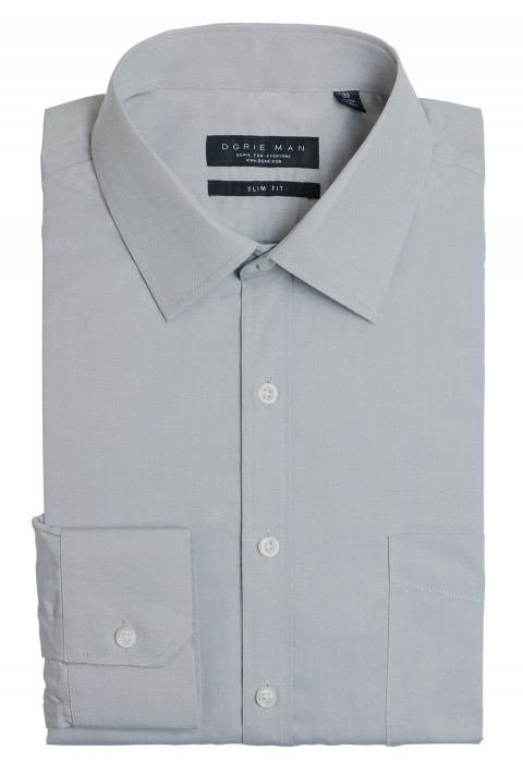 GRAY HERRINGBONE SHIRT