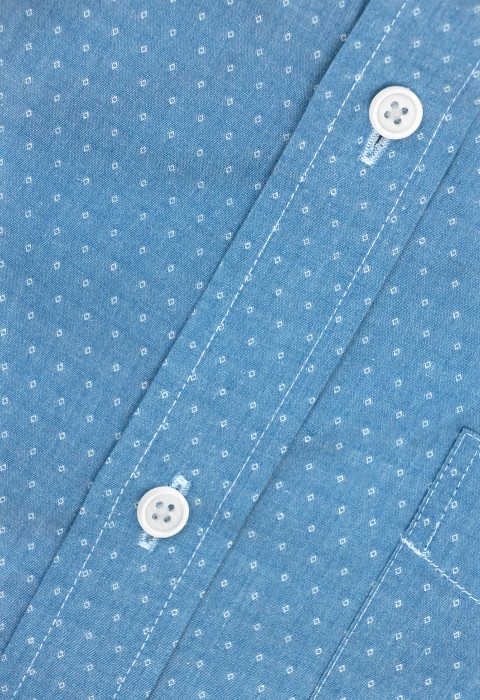 BLUE DENIM DOT SHIRT