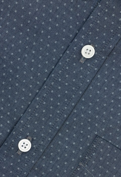 NAVY BLUE DENIM DOT SHIRT