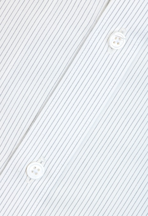 WHITE MANDARIN STRIPE SHIRT
