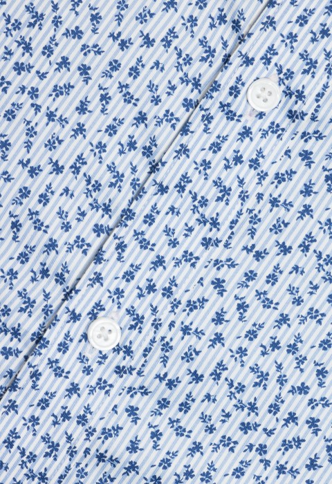 WHITE & BLUE FLORAL SHIRT 