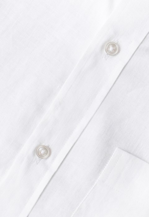 WHITE LINEN BUTTON DOWN SHIRT