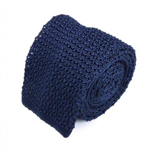 SERA Navy Blue crochet knitted tie