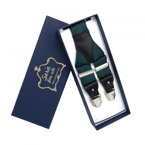 SERA Green Silk Suspenders