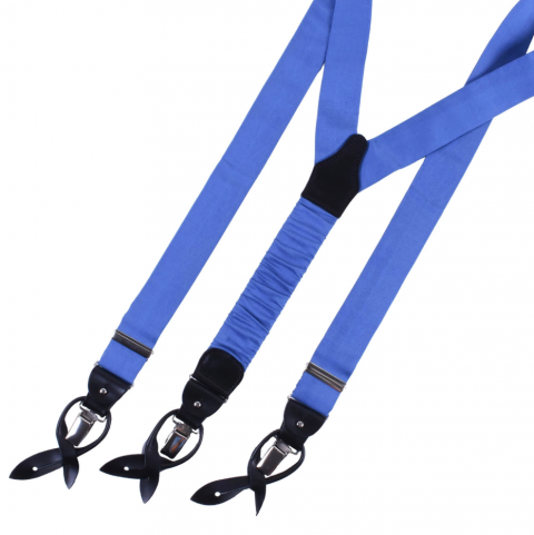 SERA Light Blue Silk Suspenders