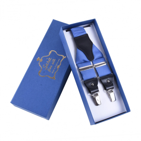 SERA Light Blue Silk Suspenders