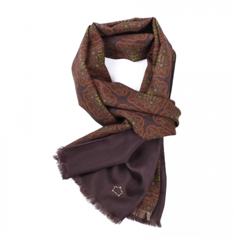 SERA Brown Wool & Silk Scarf