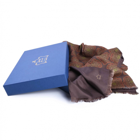 SERA Brown Wool & Silk Scarf