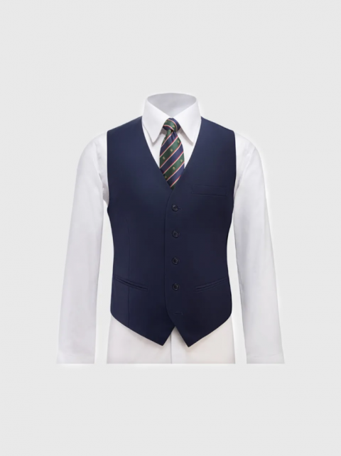 VICTORY NAVY BLUE WOOL VEST