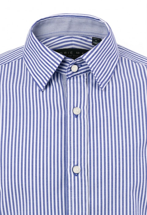 เสื้อเชิ้ตลายทางสีน้ำเงิน