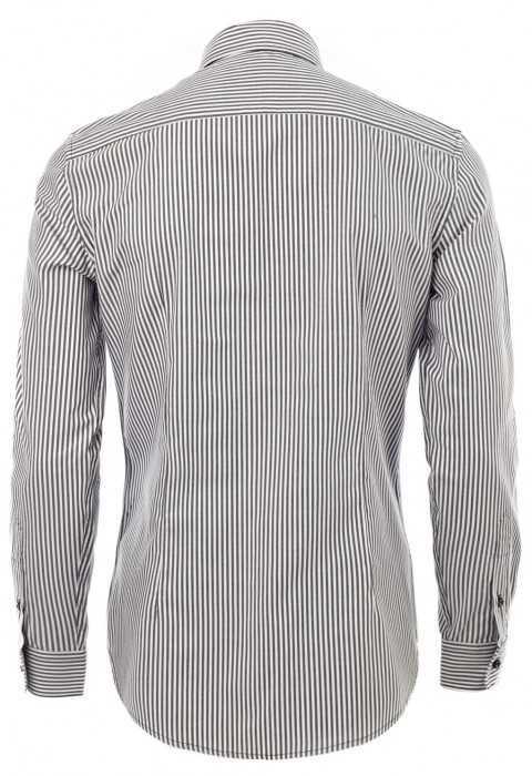 เสื้อเชิ้ตลายทางสีเทา