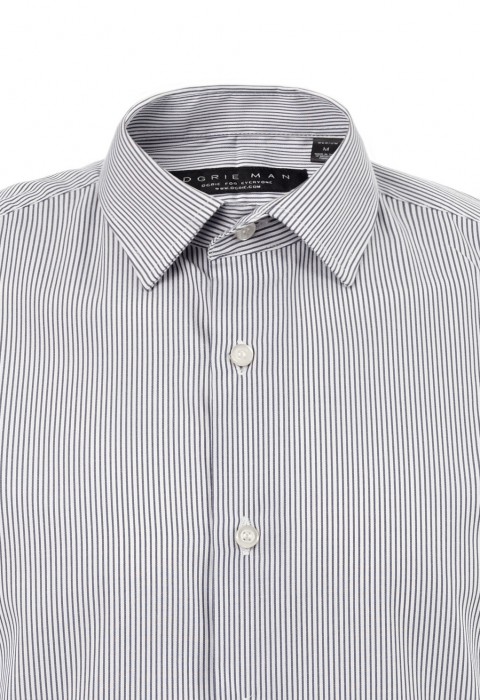 เสื้อเชิ้ตลายทางสีเทา