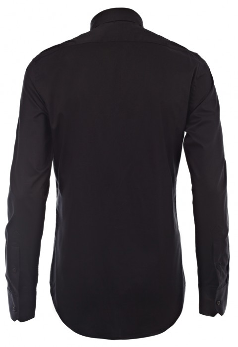 เสื้อเชิ้ตผ้ายืดสีดำ