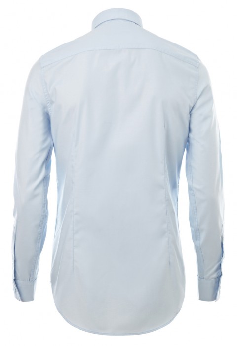 เสื้อเชิ้ตปกเล็กสีฟ้า