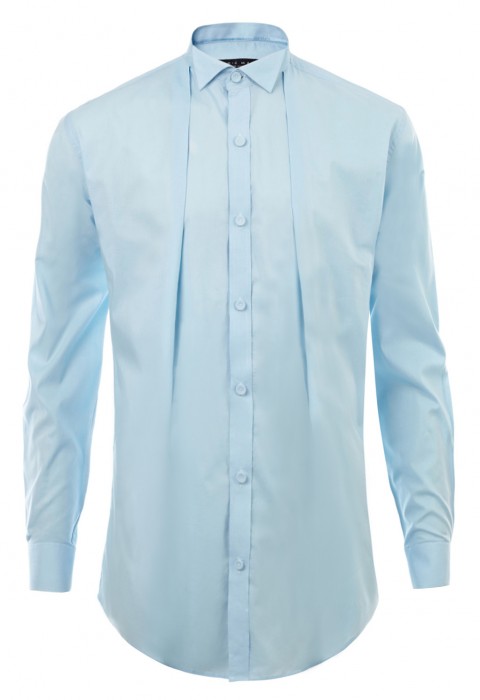 เสื้อเชิ้ตสีฟ้า ปกทักซิโด้