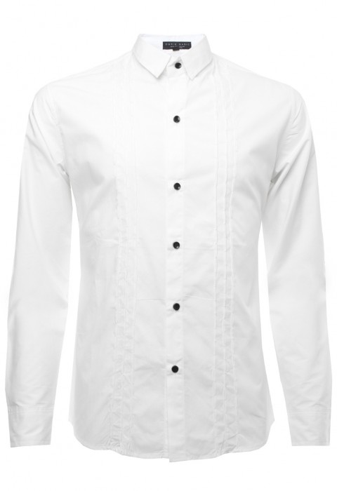 เสื้อเช้ิตสีขาวปกเล็ก