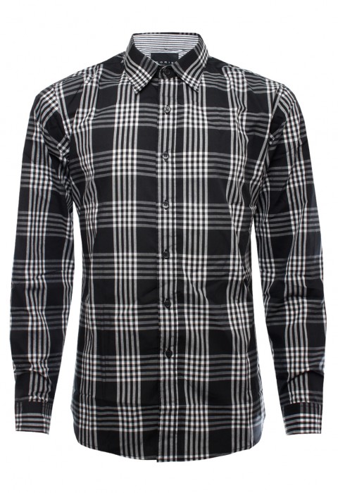 เสื้อเช้ิตสีดำลายตาราง