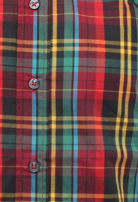 เสื้อเชิ้ตลายตารางสลับสีแดง