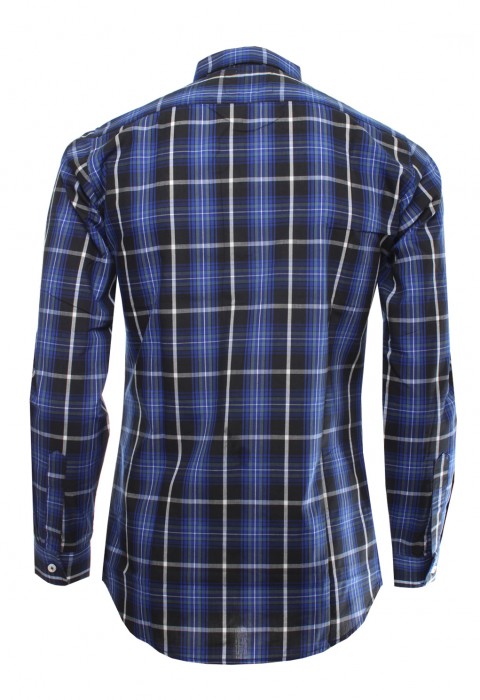 เสื้อเช้ิตลายตารางสีน้ำเงิน