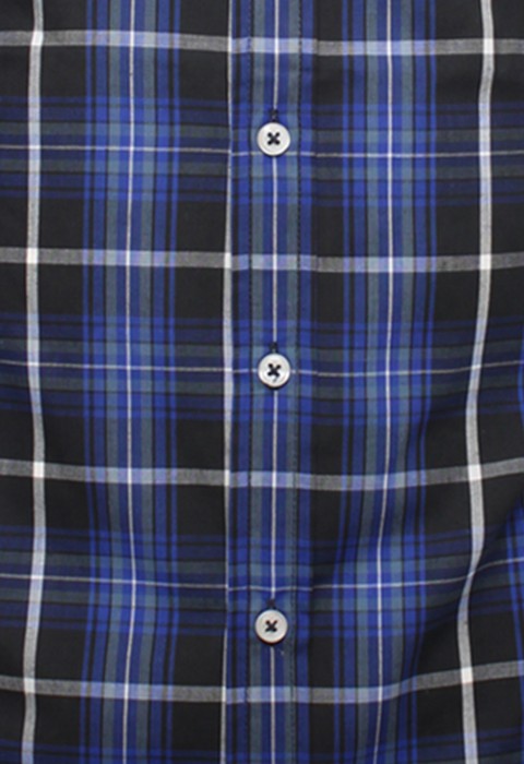 เสื้อเช้ิตลายตารางสีน้ำเงิน