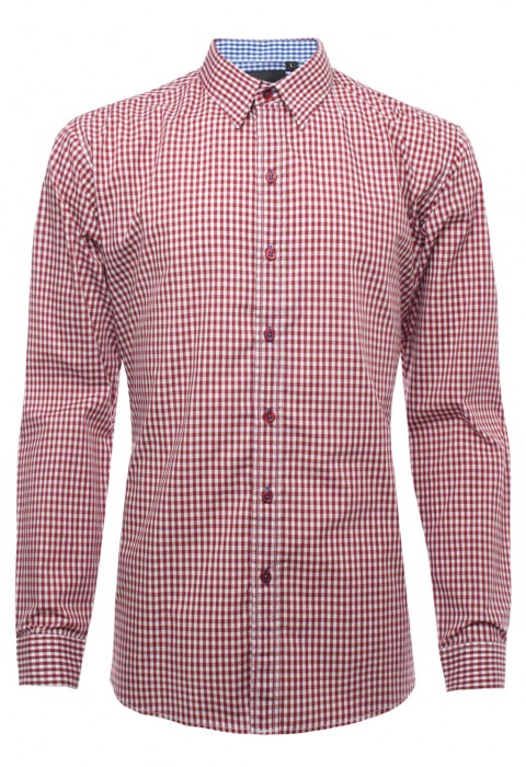 เสื้อเชิ้ตลายตารางสีแดง