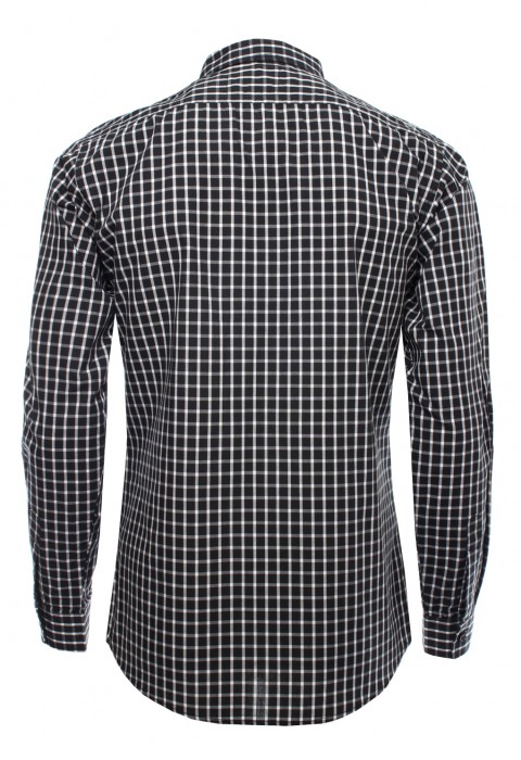 เสื้อเชิ้ตลายตารางสีดำ