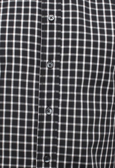 เสื้อเชิ้ตลายตารางสีดำ