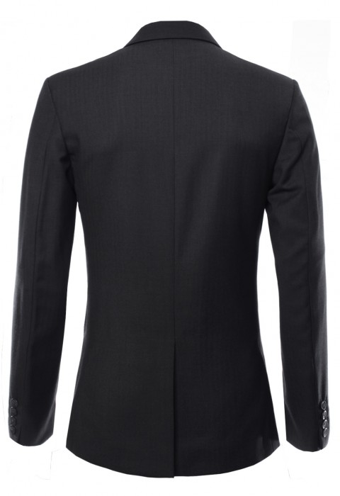 เสื้อสูทสีเทาเข้ม ทอลายก้างปลาเล็ก