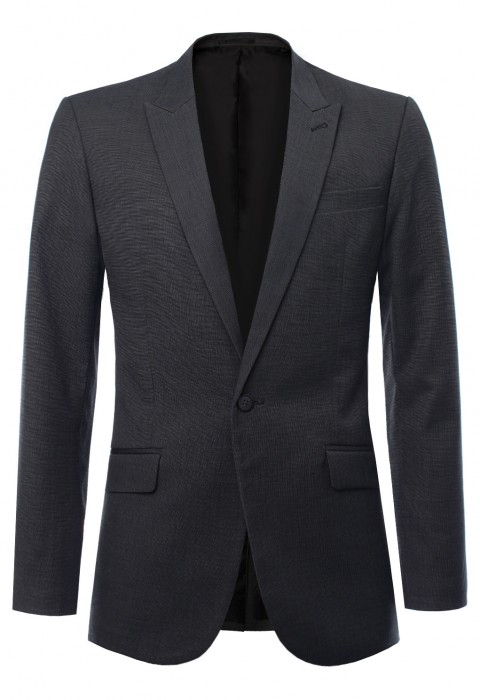 เสื้อสูทสีเทา ผ้าวูล ปกแหลม