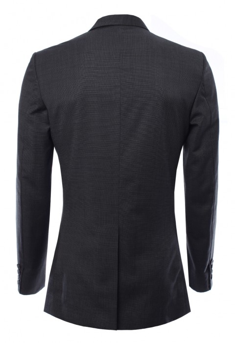 เสื้อสูทสีเทา ผ้าวูล ปกแหลม