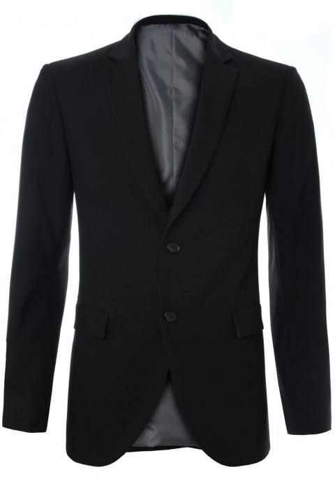 เสื้อสูทสีดำกระดุมสองเม็ด