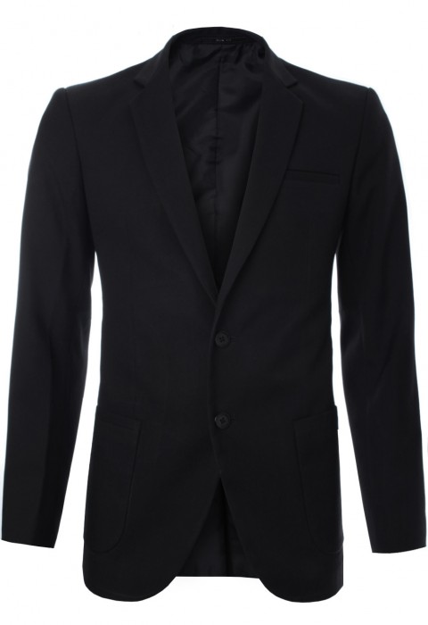 เสื้อสูทสีดำกระเป๋าสไตล์แคชชวล