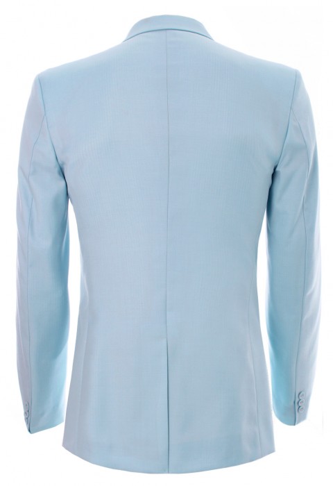 เสื้อสูทผ้าวูลสีฟ้าพาสเทล