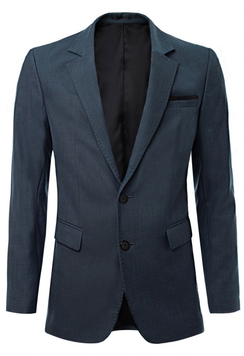 เสื้อสูทสีกลม ตัดขอบสีดำ