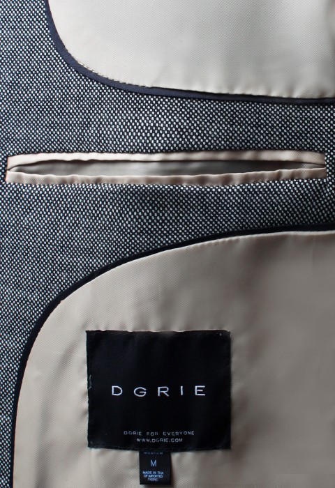 เสื้อสูทผ้าวูล 98% สีเทากระเป๋าแปะ