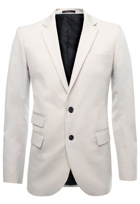 สูทสีเบจ ซับในซาตินสีดำ