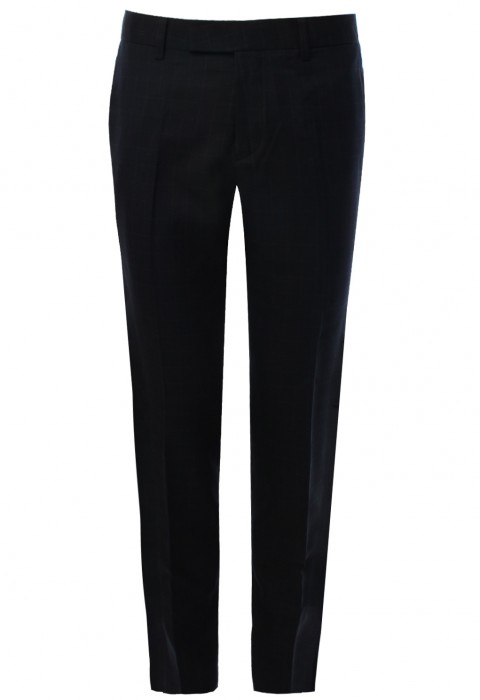 กางเกงขายาว ลายตารางเส้นเล็ก