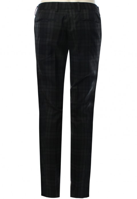 กางเกงสีเทาลายตาราง ผ้าวูล