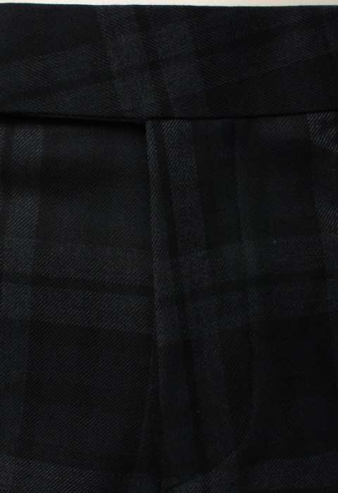 กางเกงสีเทาลายตาราง ผ้าวูล