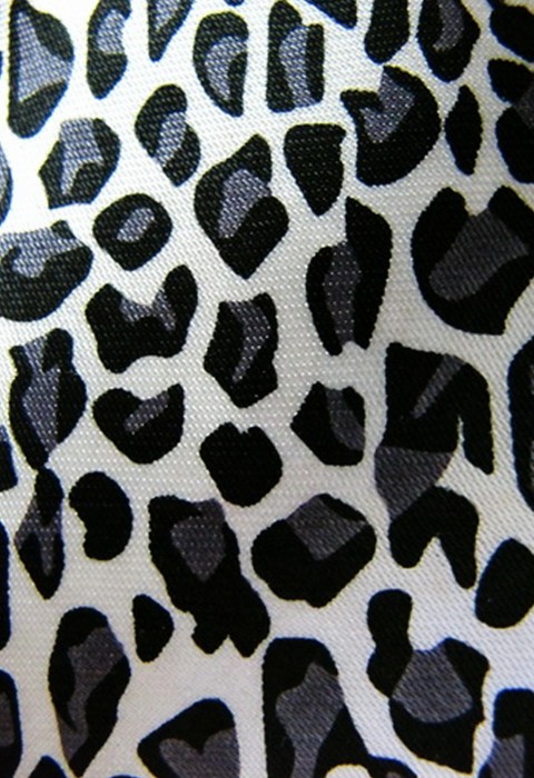 เนคไทลายเสือดาวขาวดำ