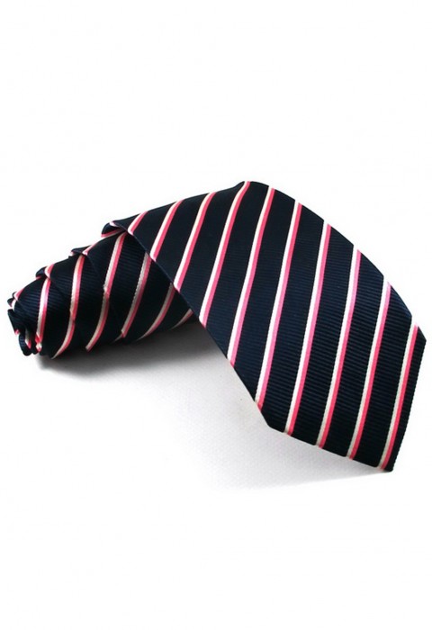 เนคไทสีกลมทอลายเส้นทแยง