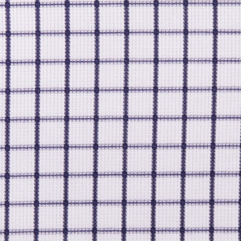Dark Navy Windowpane Cotton Shirts