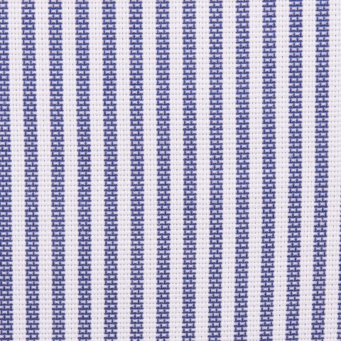 Navy Blue Stripe Textured Cotton Shirts