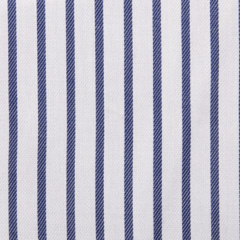 Navy Blue Chalk Stripe Cotton Shirts