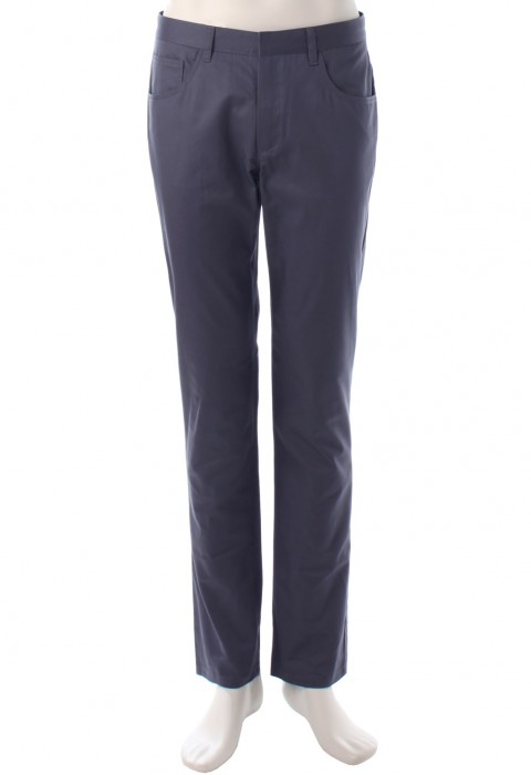 กางเกงสีเทากระเป๋าทรงโค้งขากระบอกเล็ก