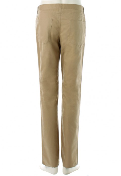 กางเกงสีกากีกระเป๋าทรงโค้ง ขากระบอกเล็ก