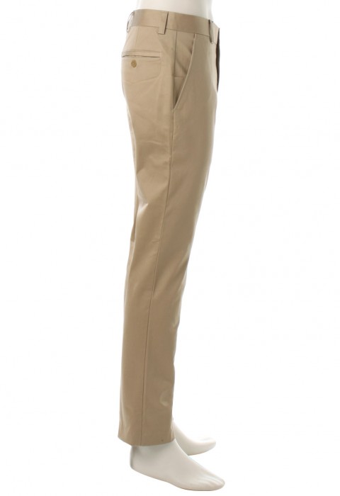 กางเกงทรงกระบอกสีกากี ผ้าสเปนเด็กซ์